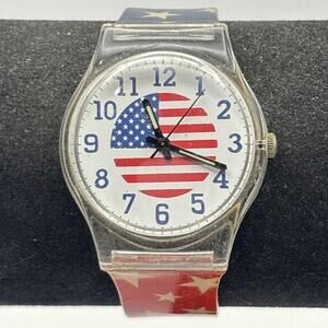 Red Star American Flag Men's Watch